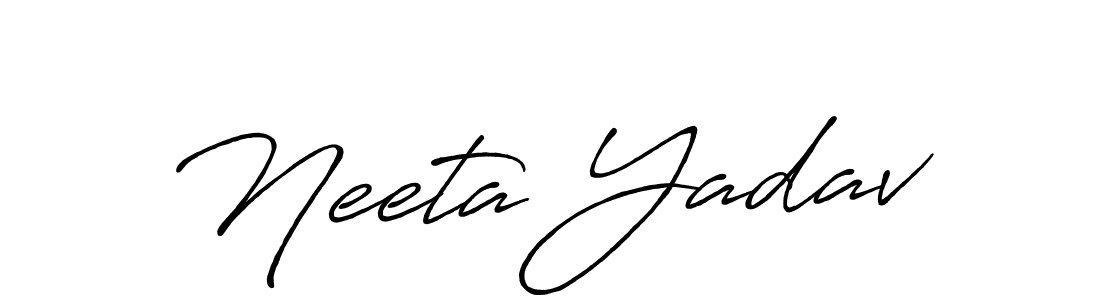 The best way (Antro_Vectra_Bolder) to make a short signature is to pick only two or three words in your name. The name Neeta Yadav include a total of six letters. For converting this name. Neeta Yadav signature style 7 images and pictures png