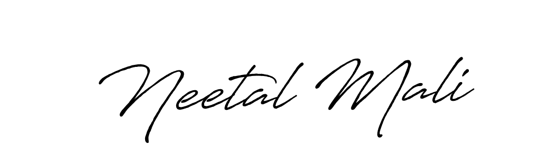 Design your own signature with our free online signature maker. With this signature software, you can create a handwritten (Antro_Vectra_Bolder) signature for name Neetal Mali. Neetal Mali signature style 7 images and pictures png