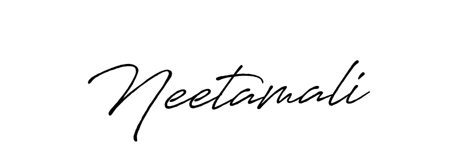 Design your own signature with our free online signature maker. With this signature software, you can create a handwritten (Antro_Vectra_Bolder) signature for name Neetamali. Neetamali signature style 7 images and pictures png