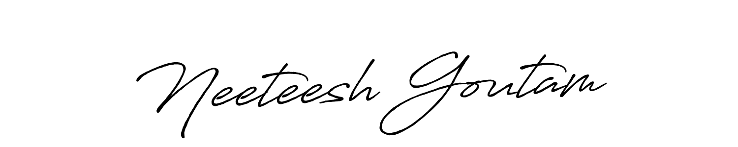 Also You can easily find your signature by using the search form. We will create Neeteesh Goutam name handwritten signature images for you free of cost using Antro_Vectra_Bolder sign style. Neeteesh Goutam signature style 7 images and pictures png