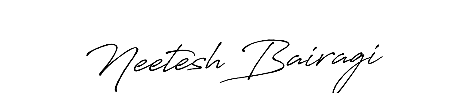 Create a beautiful signature design for name Neetesh Bairagi. With this signature (Antro_Vectra_Bolder) fonts, you can make a handwritten signature for free. Neetesh Bairagi signature style 7 images and pictures png