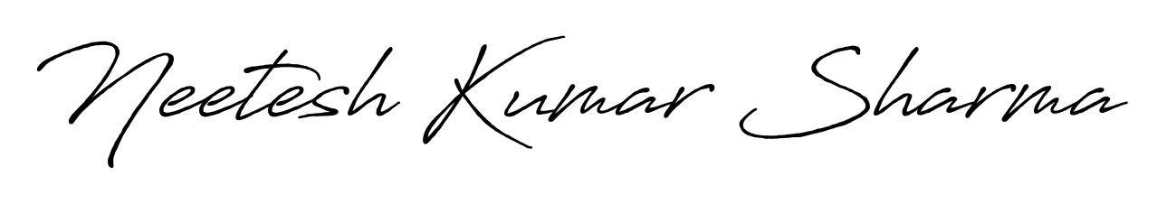 Upgrade your professional image with Neetesh Kumar Sharma signature created with Antro_Vectra_Bolder font. Fast, free, and watermark-free download. Neetesh Kumar Sharma signature style 7 images and pictures png