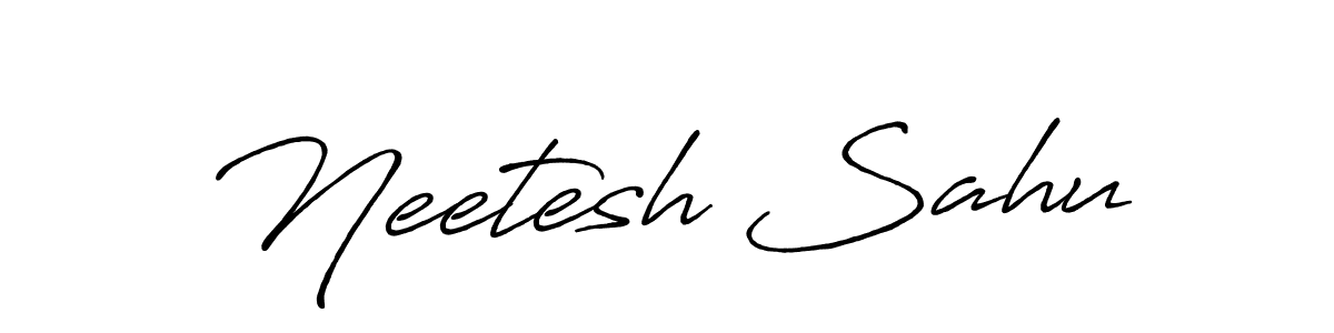 This is the best signature style for the Neetesh Sahu name. Also you like these signature font (Antro_Vectra_Bolder). Mix name signature. Neetesh Sahu signature style 7 images and pictures png