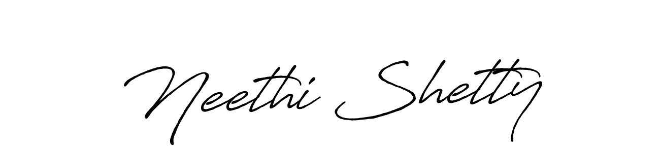 How to make Neethi Shetty name signature. Use Antro_Vectra_Bolder style for creating short signs online. This is the latest handwritten sign. Neethi Shetty signature style 7 images and pictures png