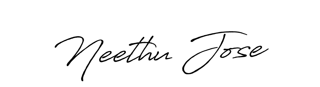 Neethu Jose stylish signature style. Best Handwritten Sign (Antro_Vectra_Bolder) for my name. Handwritten Signature Collection Ideas for my name Neethu Jose. Neethu Jose signature style 7 images and pictures png