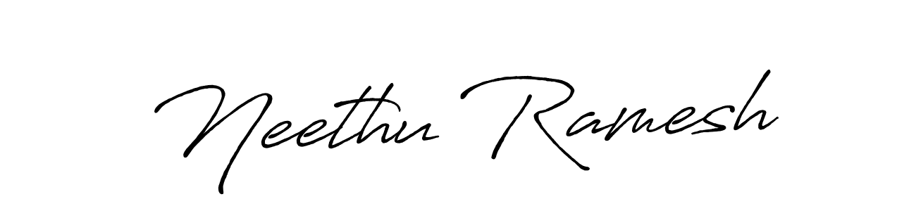 Design your own signature with our free online signature maker. With this signature software, you can create a handwritten (Antro_Vectra_Bolder) signature for name Neethu Ramesh. Neethu Ramesh signature style 7 images and pictures png