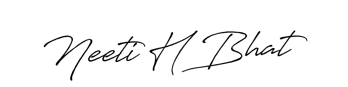 Similarly Antro_Vectra_Bolder is the best handwritten signature design. Signature creator online .You can use it as an online autograph creator for name Neeti H Bhat. Neeti H Bhat signature style 7 images and pictures png