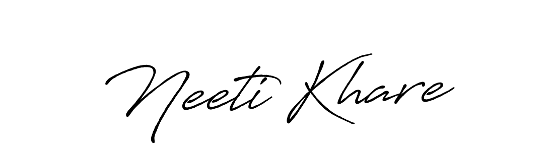 Neeti Khare stylish signature style. Best Handwritten Sign (Antro_Vectra_Bolder) for my name. Handwritten Signature Collection Ideas for my name Neeti Khare. Neeti Khare signature style 7 images and pictures png