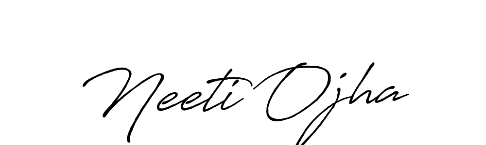 Antro_Vectra_Bolder is a professional signature style that is perfect for those who want to add a touch of class to their signature. It is also a great choice for those who want to make their signature more unique. Get Neeti Ojha name to fancy signature for free. Neeti Ojha signature style 7 images and pictures png