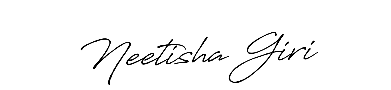 Antro_Vectra_Bolder is a professional signature style that is perfect for those who want to add a touch of class to their signature. It is also a great choice for those who want to make their signature more unique. Get Neetisha Giri name to fancy signature for free. Neetisha Giri signature style 7 images and pictures png