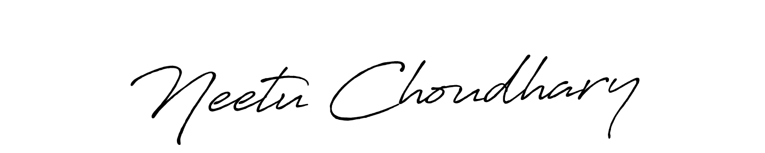 Use a signature maker to create a handwritten signature online. With this signature software, you can design (Antro_Vectra_Bolder) your own signature for name Neetu Choudhary. Neetu Choudhary signature style 7 images and pictures png