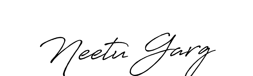 Design your own signature with our free online signature maker. With this signature software, you can create a handwritten (Antro_Vectra_Bolder) signature for name Neetu Garg. Neetu Garg signature style 7 images and pictures png