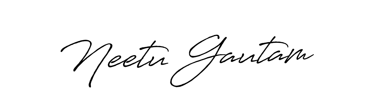 Antro_Vectra_Bolder is a professional signature style that is perfect for those who want to add a touch of class to their signature. It is also a great choice for those who want to make their signature more unique. Get Neetu Gautam name to fancy signature for free. Neetu Gautam signature style 7 images and pictures png