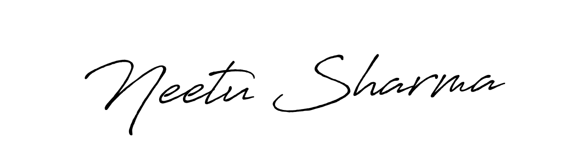 The best way (Antro_Vectra_Bolder) to make a short signature is to pick only two or three words in your name. The name Neetu Sharma include a total of six letters. For converting this name. Neetu Sharma signature style 7 images and pictures png