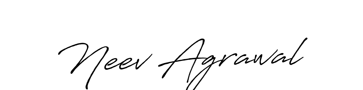 Similarly Antro_Vectra_Bolder is the best handwritten signature design. Signature creator online .You can use it as an online autograph creator for name Neev Agrawal. Neev Agrawal signature style 7 images and pictures png