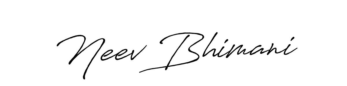 You can use this online signature creator to create a handwritten signature for the name Neev Bhimani. This is the best online autograph maker. Neev Bhimani signature style 7 images and pictures png