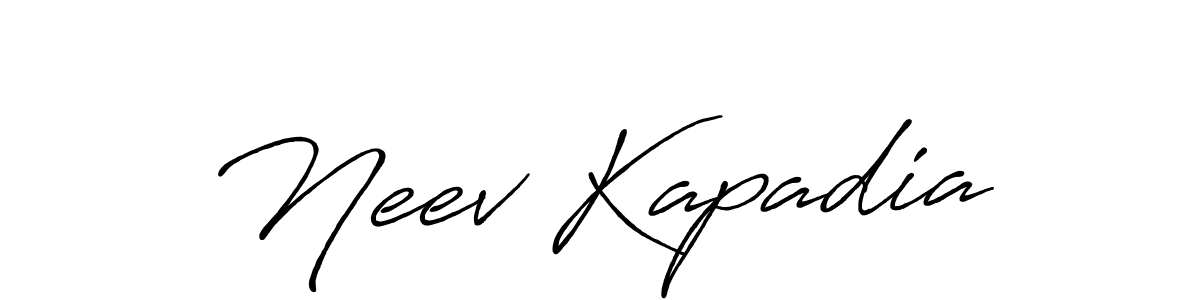 Neev Kapadia stylish signature style. Best Handwritten Sign (Antro_Vectra_Bolder) for my name. Handwritten Signature Collection Ideas for my name Neev Kapadia. Neev Kapadia signature style 7 images and pictures png