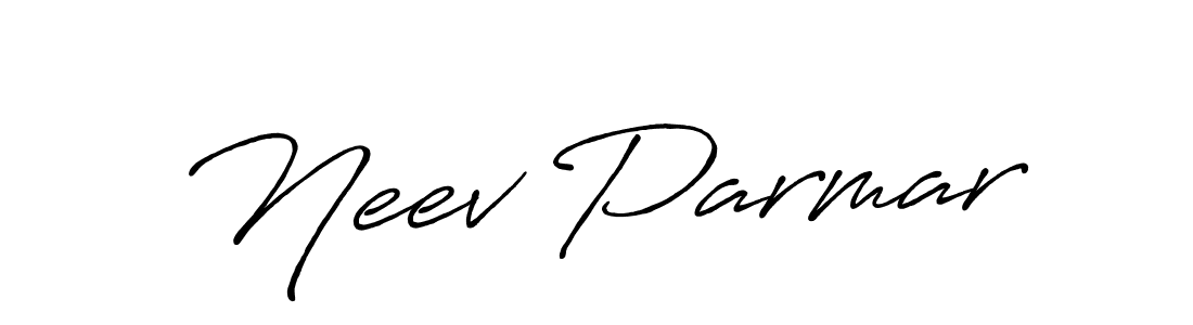 How to make Neev Parmar signature? Antro_Vectra_Bolder is a professional autograph style. Create handwritten signature for Neev Parmar name. Neev Parmar signature style 7 images and pictures png