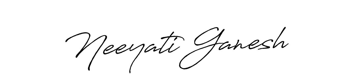 Design your own signature with our free online signature maker. With this signature software, you can create a handwritten (Antro_Vectra_Bolder) signature for name Neeyati Ganesh. Neeyati Ganesh signature style 7 images and pictures png