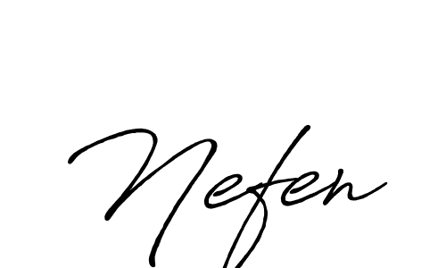 How to make Nefen name signature. Use Antro_Vectra_Bolder style for creating short signs online. This is the latest handwritten sign. Nefen signature style 7 images and pictures png