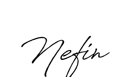 Nefin stylish signature style. Best Handwritten Sign (Antro_Vectra_Bolder) for my name. Handwritten Signature Collection Ideas for my name Nefin. Nefin signature style 7 images and pictures png