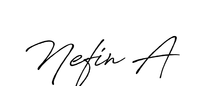 Also we have Nefin A name is the best signature style. Create professional handwritten signature collection using Antro_Vectra_Bolder autograph style. Nefin A signature style 7 images and pictures png