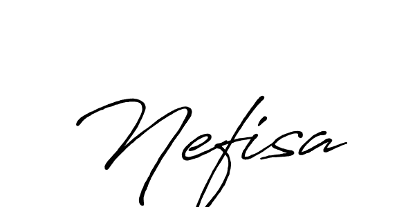 if you are searching for the best signature style for your name Nefisa. so please give up your signature search. here we have designed multiple signature styles  using Antro_Vectra_Bolder. Nefisa signature style 7 images and pictures png