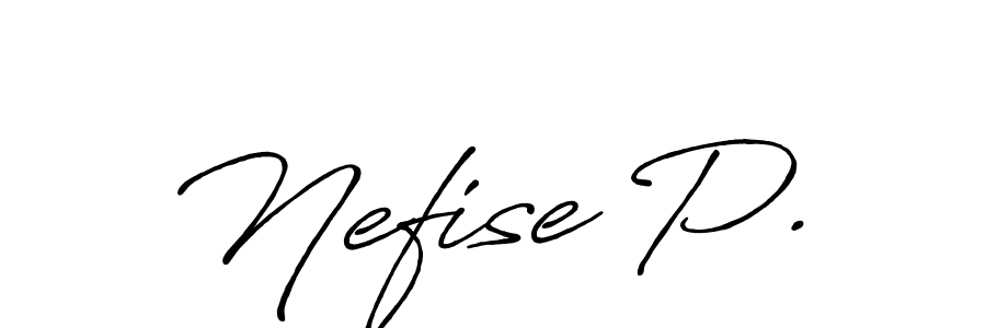 Design your own signature with our free online signature maker. With this signature software, you can create a handwritten (Antro_Vectra_Bolder) signature for name Nefise P.. Nefise P. signature style 7 images and pictures png