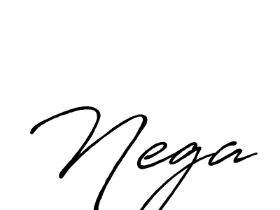 Make a beautiful signature design for name Nega. With this signature (Antro_Vectra_Bolder) style, you can create a handwritten signature for free. Nega signature style 7 images and pictures png