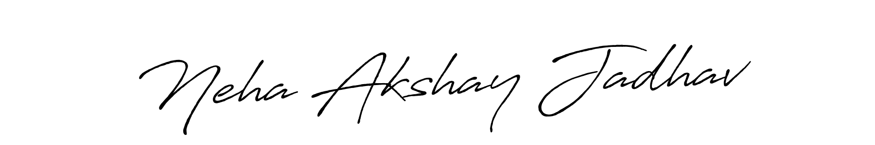 The best way (Antro_Vectra_Bolder) to make a short signature is to pick only two or three words in your name. The name Neha Akshay Jadhav include a total of six letters. For converting this name. Neha Akshay Jadhav signature style 7 images and pictures png