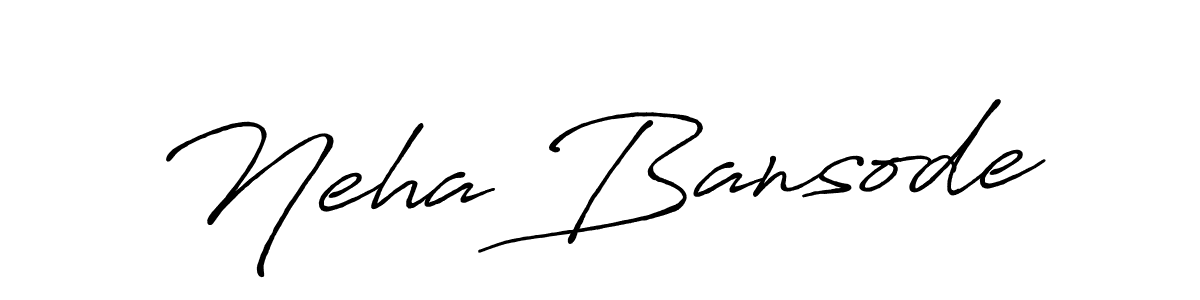 How to make Neha Bansode name signature. Use Antro_Vectra_Bolder style for creating short signs online. This is the latest handwritten sign. Neha Bansode signature style 7 images and pictures png