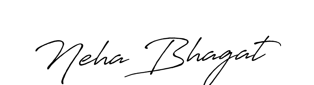 How to make Neha Bhagat name signature. Use Antro_Vectra_Bolder style for creating short signs online. This is the latest handwritten sign. Neha Bhagat signature style 7 images and pictures png