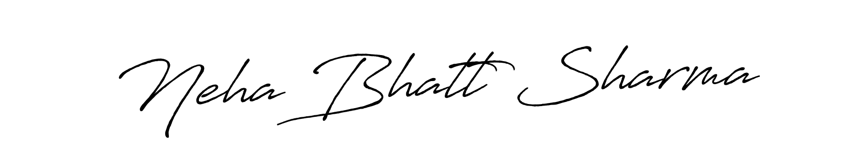Design your own signature with our free online signature maker. With this signature software, you can create a handwritten (Antro_Vectra_Bolder) signature for name Neha Bhatt Sharma. Neha Bhatt Sharma signature style 7 images and pictures png