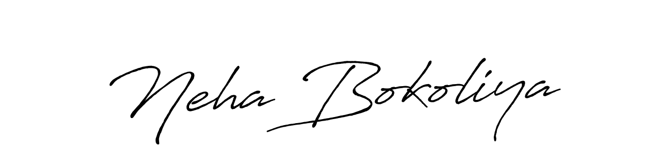 The best way (Antro_Vectra_Bolder) to make a short signature is to pick only two or three words in your name. The name Neha Bokoliya include a total of six letters. For converting this name. Neha Bokoliya signature style 7 images and pictures png