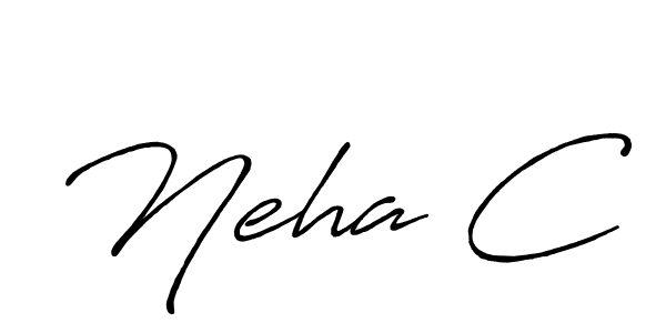 Create a beautiful signature design for name Neha C. With this signature (Antro_Vectra_Bolder) fonts, you can make a handwritten signature for free. Neha C signature style 7 images and pictures png