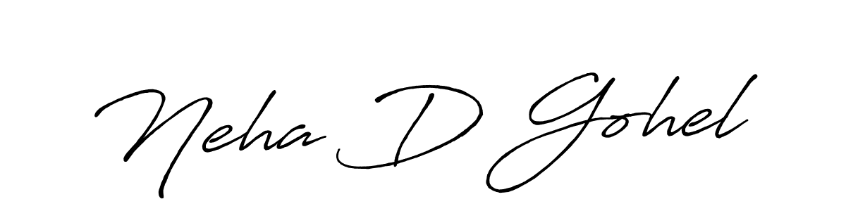 Neha D Gohel stylish signature style. Best Handwritten Sign (Antro_Vectra_Bolder) for my name. Handwritten Signature Collection Ideas for my name Neha D Gohel. Neha D Gohel signature style 7 images and pictures png