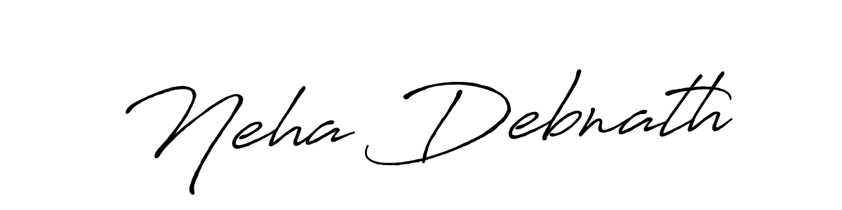 Make a beautiful signature design for name Neha Debnath. With this signature (Antro_Vectra_Bolder) style, you can create a handwritten signature for free. Neha Debnath signature style 7 images and pictures png