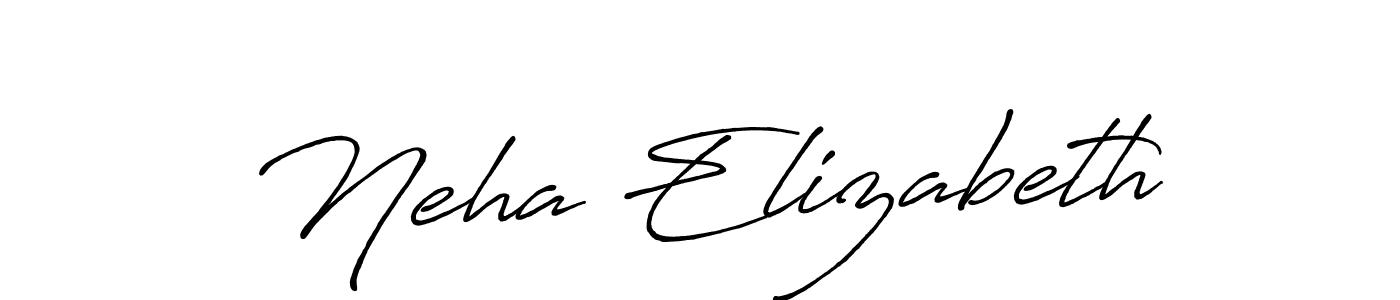 Also You can easily find your signature by using the search form. We will create Neha Elizabeth name handwritten signature images for you free of cost using Antro_Vectra_Bolder sign style. Neha Elizabeth signature style 7 images and pictures png
