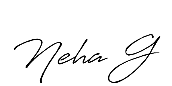 Design your own signature with our free online signature maker. With this signature software, you can create a handwritten (Antro_Vectra_Bolder) signature for name Neha G. Neha G signature style 7 images and pictures png