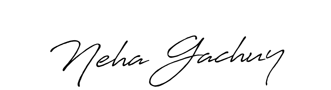 Similarly Antro_Vectra_Bolder is the best handwritten signature design. Signature creator online .You can use it as an online autograph creator for name Neha Gachuy. Neha Gachuy signature style 7 images and pictures png