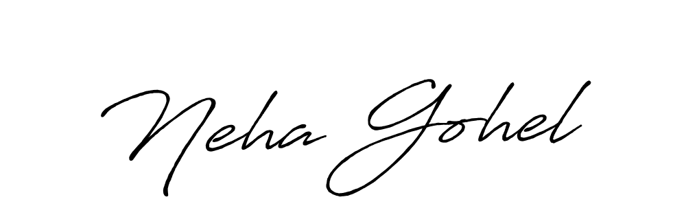 Also You can easily find your signature by using the search form. We will create Neha Gohel name handwritten signature images for you free of cost using Antro_Vectra_Bolder sign style. Neha Gohel signature style 7 images and pictures png