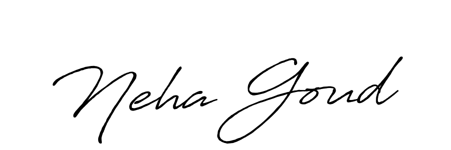 Make a beautiful signature design for name Neha Goud. With this signature (Antro_Vectra_Bolder) style, you can create a handwritten signature for free. Neha Goud signature style 7 images and pictures png