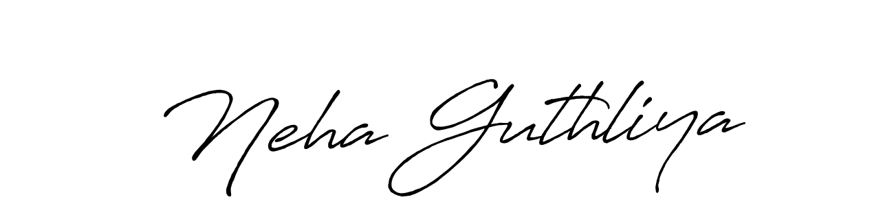 Use a signature maker to create a handwritten signature online. With this signature software, you can design (Antro_Vectra_Bolder) your own signature for name Neha Guthliya. Neha Guthliya signature style 7 images and pictures png