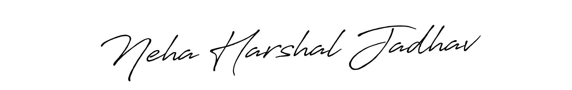 The best way (Antro_Vectra_Bolder) to make a short signature is to pick only two or three words in your name. The name Neha Harshal Jadhav include a total of six letters. For converting this name. Neha Harshal Jadhav signature style 7 images and pictures png