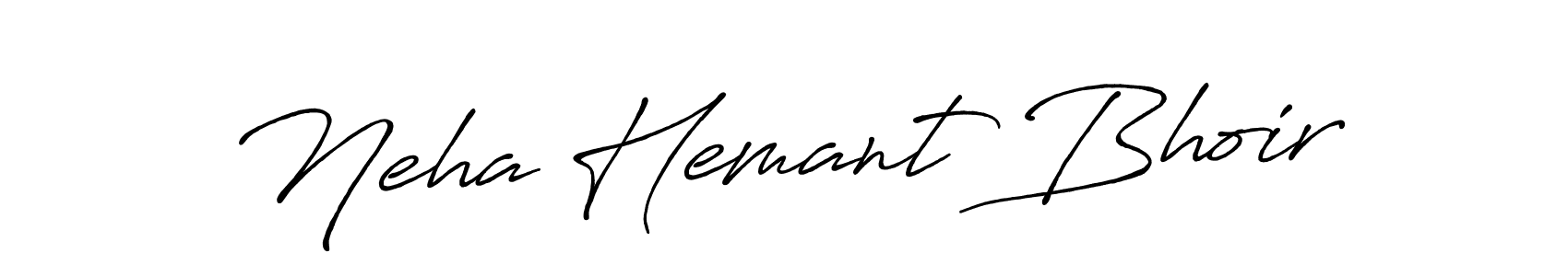 Antro_Vectra_Bolder is a professional signature style that is perfect for those who want to add a touch of class to their signature. It is also a great choice for those who want to make their signature more unique. Get Neha Hemant Bhoir name to fancy signature for free. Neha Hemant Bhoir signature style 7 images and pictures png