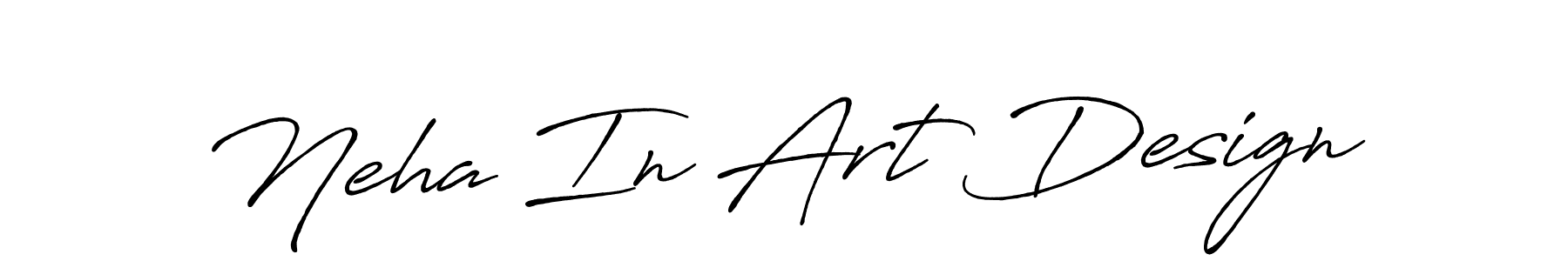 How to make Neha In Art Design name signature. Use Antro_Vectra_Bolder style for creating short signs online. This is the latest handwritten sign. Neha In Art Design signature style 7 images and pictures png