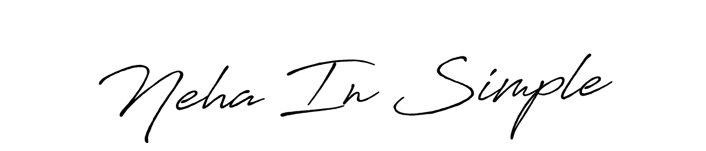 Make a beautiful signature design for name Neha In Simple. With this signature (Antro_Vectra_Bolder) style, you can create a handwritten signature for free. Neha In Simple signature style 7 images and pictures png