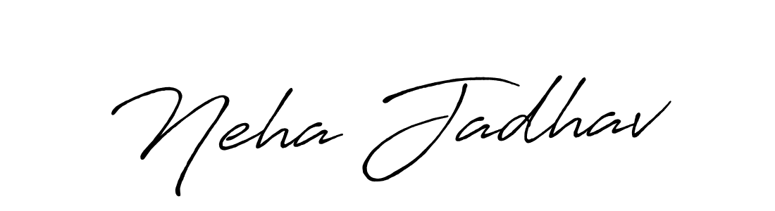 Use a signature maker to create a handwritten signature online. With this signature software, you can design (Antro_Vectra_Bolder) your own signature for name Neha Jadhav. Neha Jadhav signature style 7 images and pictures png