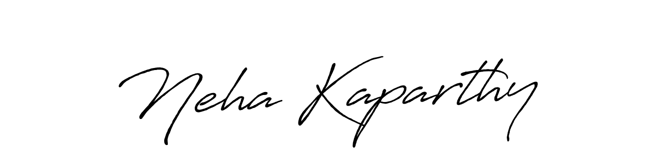 Also we have Neha Kaparthy name is the best signature style. Create professional handwritten signature collection using Antro_Vectra_Bolder autograph style. Neha Kaparthy signature style 7 images and pictures png