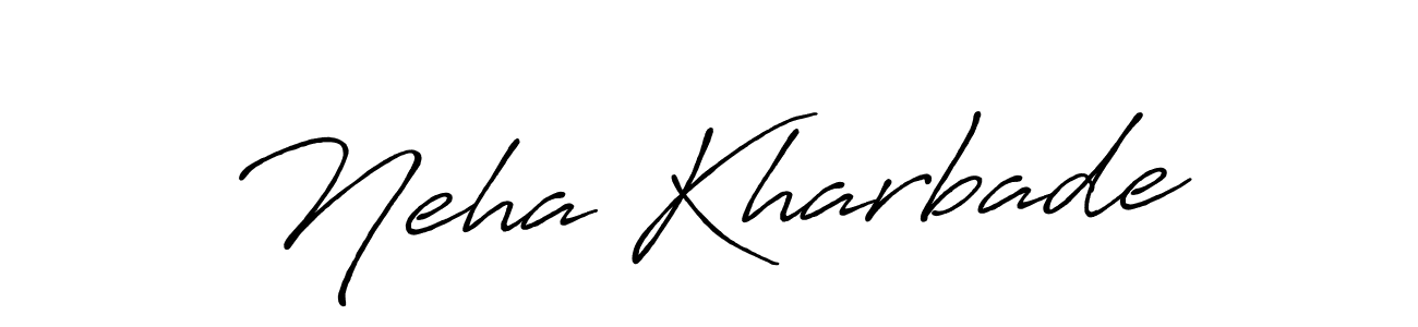 Neha Kharbade stylish signature style. Best Handwritten Sign (Antro_Vectra_Bolder) for my name. Handwritten Signature Collection Ideas for my name Neha Kharbade. Neha Kharbade signature style 7 images and pictures png